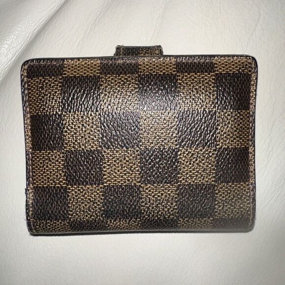 Authentic LOUIS VUITTON Card Case Wallet Damier Ebene Unisex - Picture 2 of 7